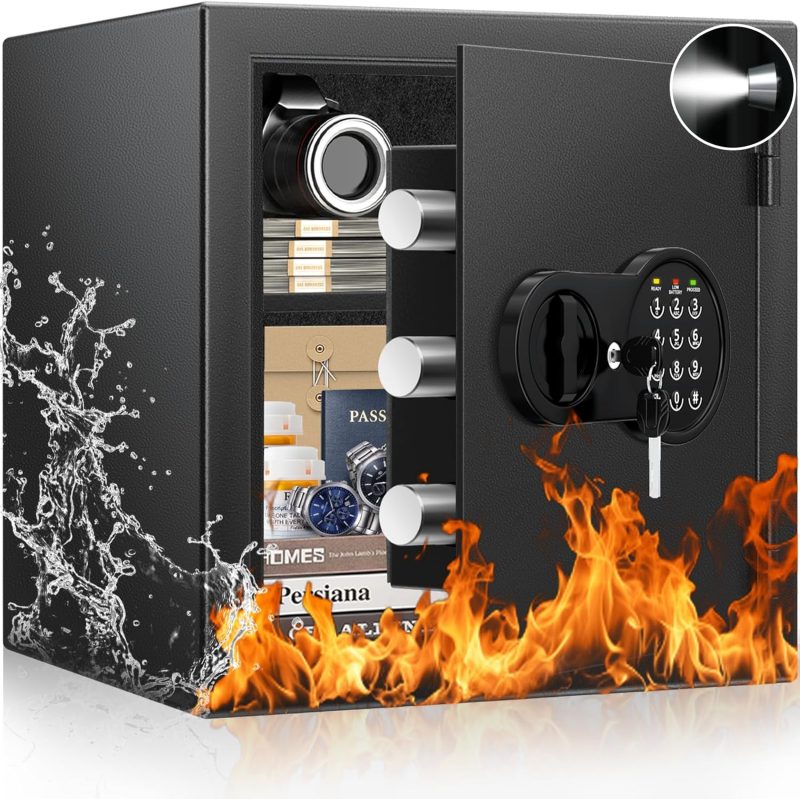 1.7 Cuft Fireproof Safe Box, 35-Min Fire Resistant Home Safe with ...